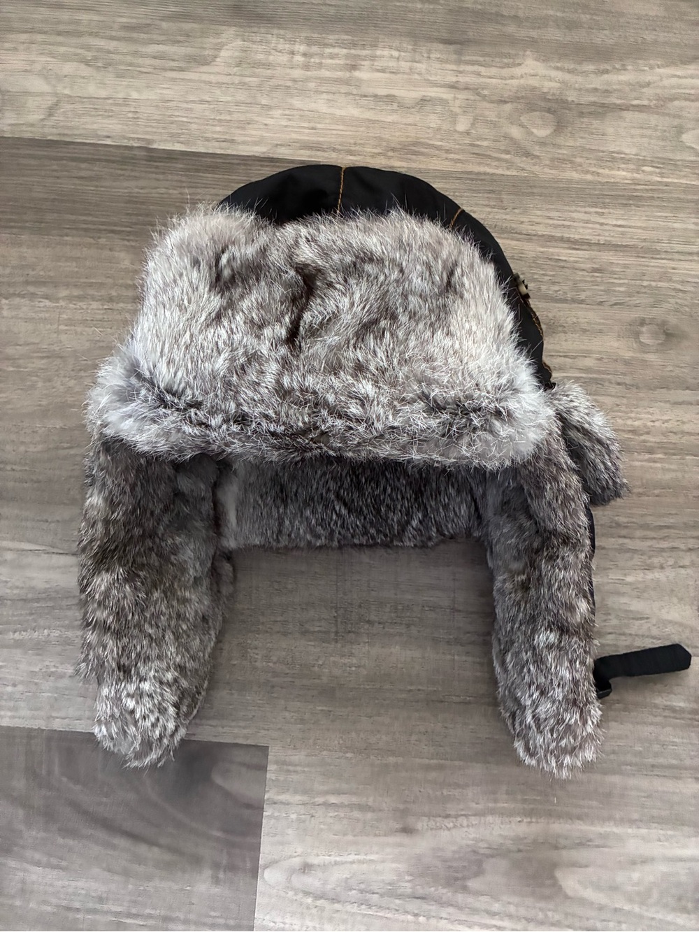 Men's Faux Fur Trapper Hat in Gray - Insulated Earflap Cap Mad Bomber